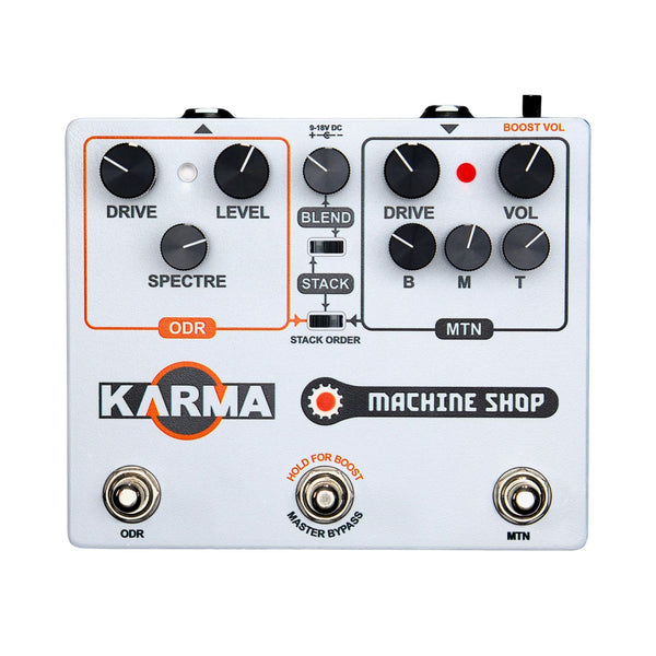 Karma Guitar Amps Machine Shop Dual Overdrive Pedal (MTN-10 & ODR-10) Guitar Effect Pedal from Ploutone