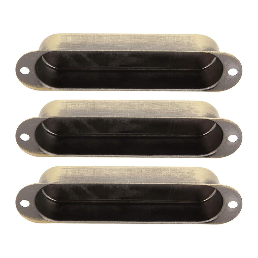 Stratocaster Metal Single Coil Pickup Covers (No Holes) - Bronze 3 Pcs - Ploutone