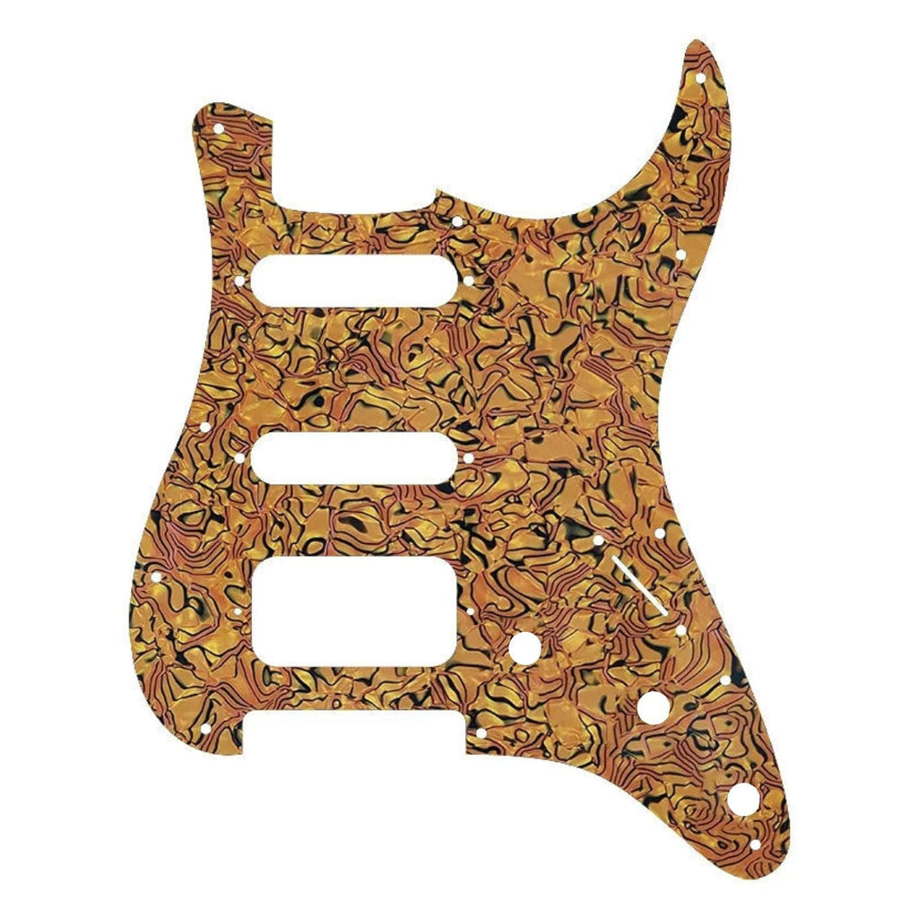 Fender Stratocaster HSS Pickguard (Open Humbucker) - 4-Ply Brown Shell Pickguards from Ploutone