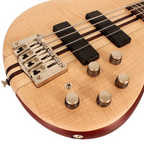 Cort Artisan Series A4 4-String Bass Guitar Open Pore Natural - Ploutone