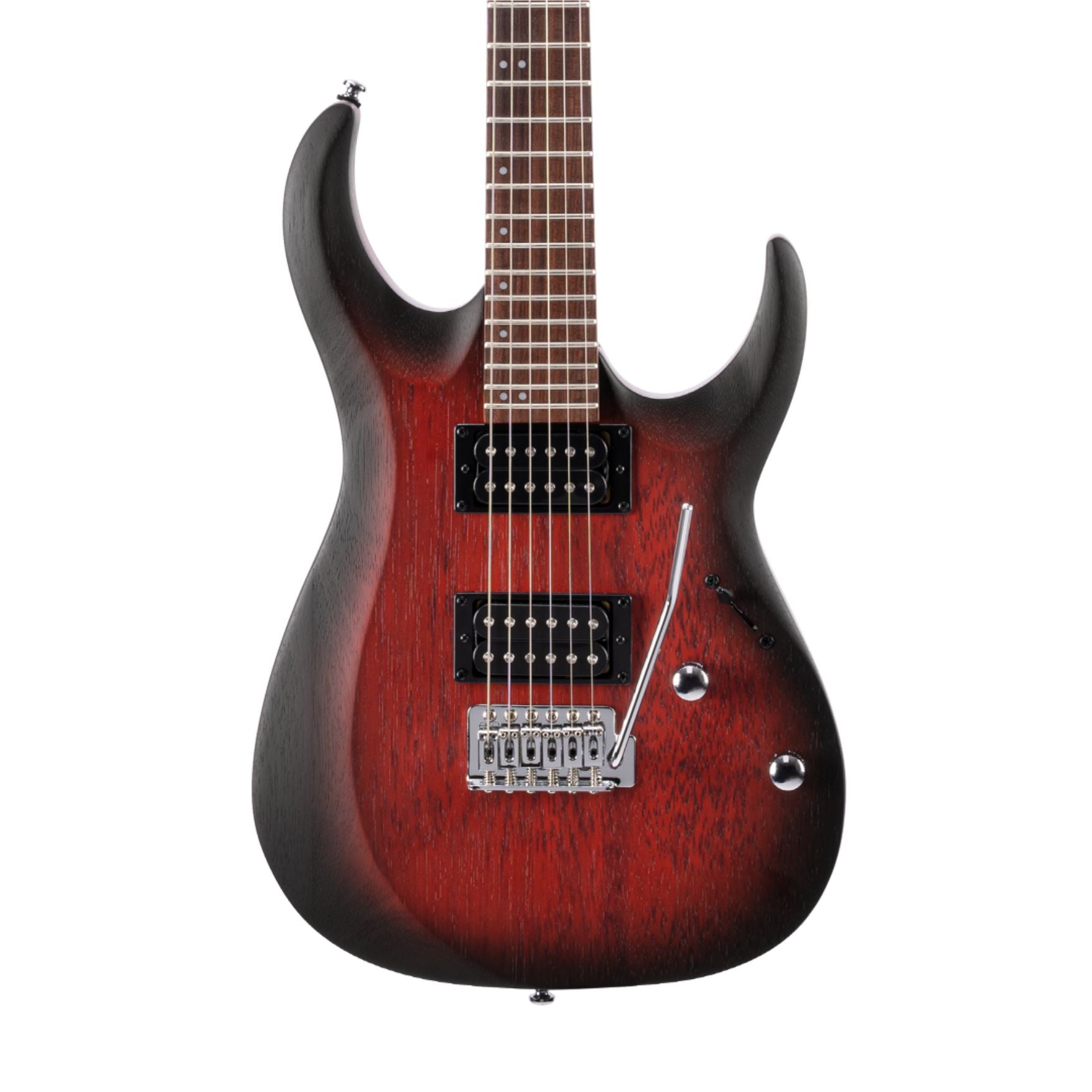 Cort X100OPBB Electric Guitar - Open Pore Black Cherry Burst - Ploutone