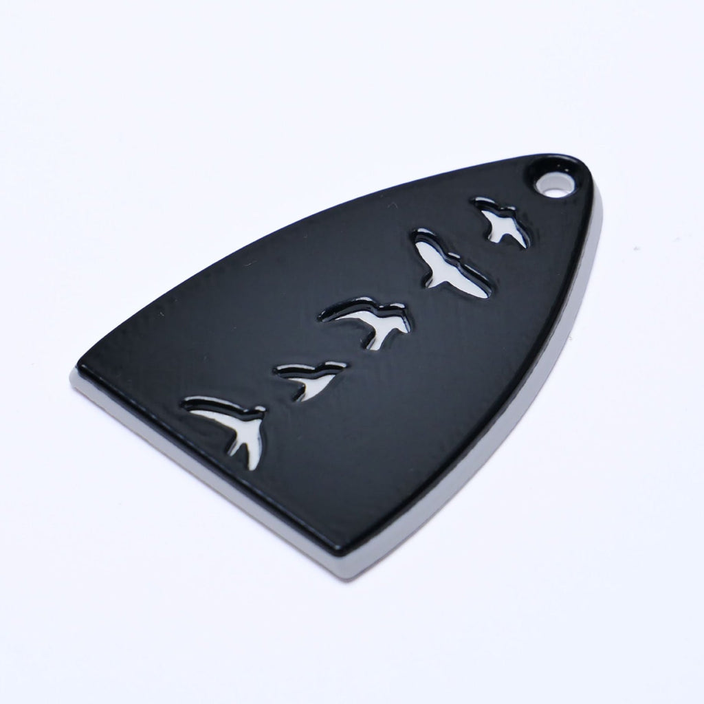 Custom PRS SE Truss Rod Cover – Birds in Flight (Black & White) Guitar Fittings & Parts from Ploutone