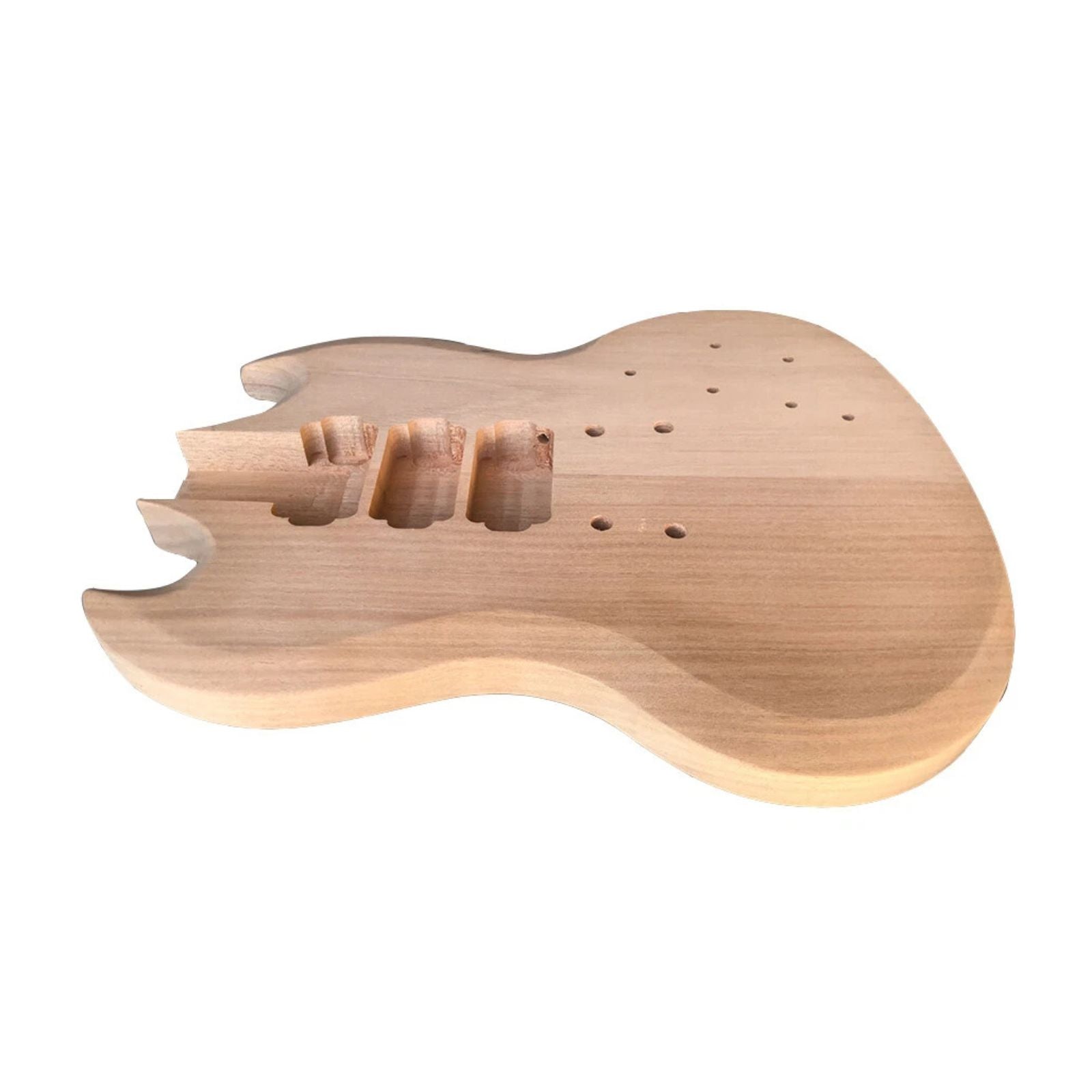 Unfinished SG-Style Guitar Body DIY, Mahogany, HHH Routing - Ploutone