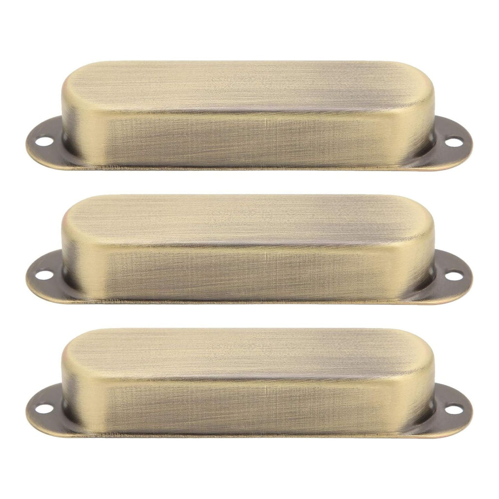 Stratocaster Metal Single Coil Pickup Covers (No Holes) - Bronze 3 Pcs - Ploutone