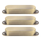 Stratocaster Metal Single Coil Pickup Covers (No Holes) - Bronze 3 Pcs - Ploutone