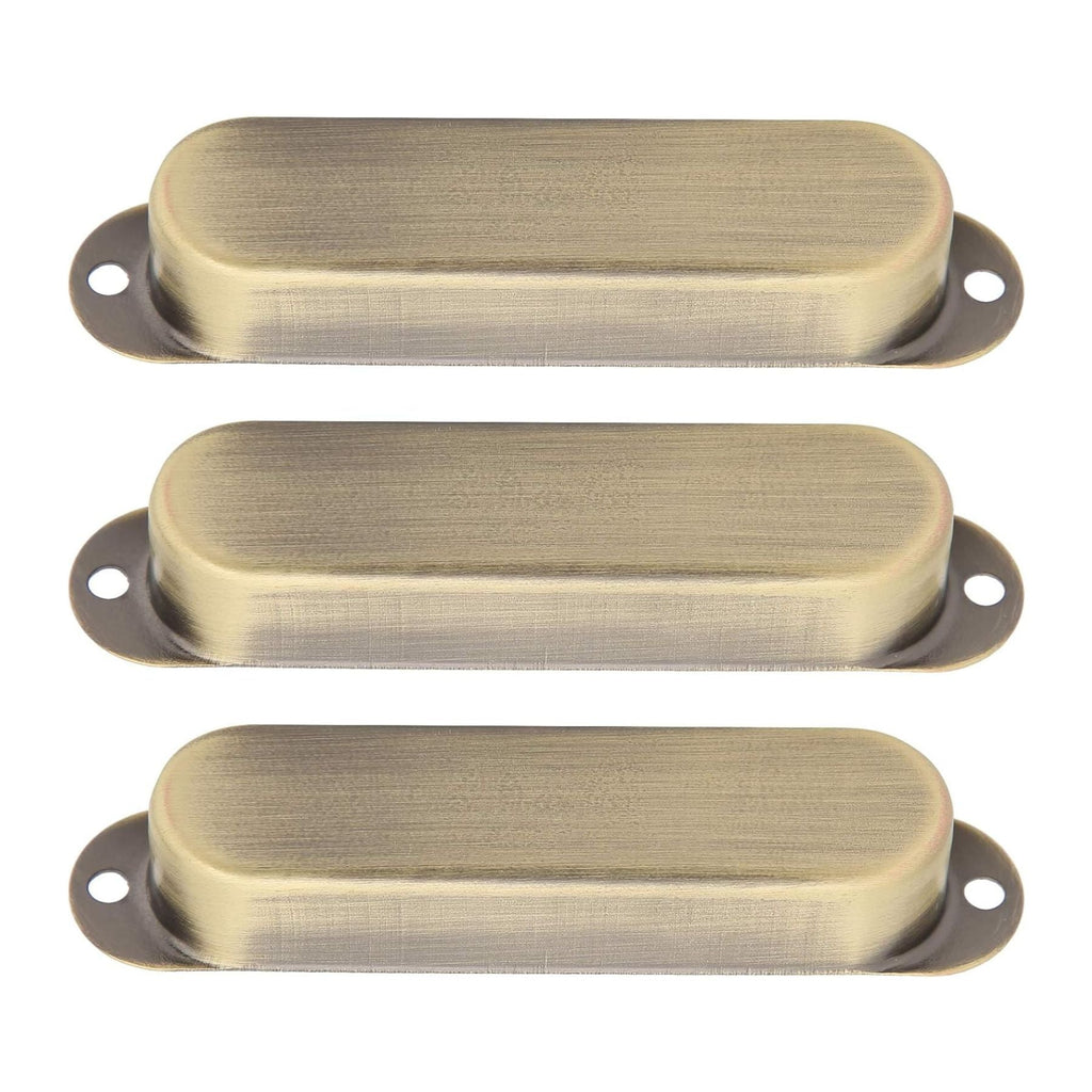 Stratocaster Metal Single Coil Pickup Covers (No Holes) - Bronze 3 Pcs - Ploutone