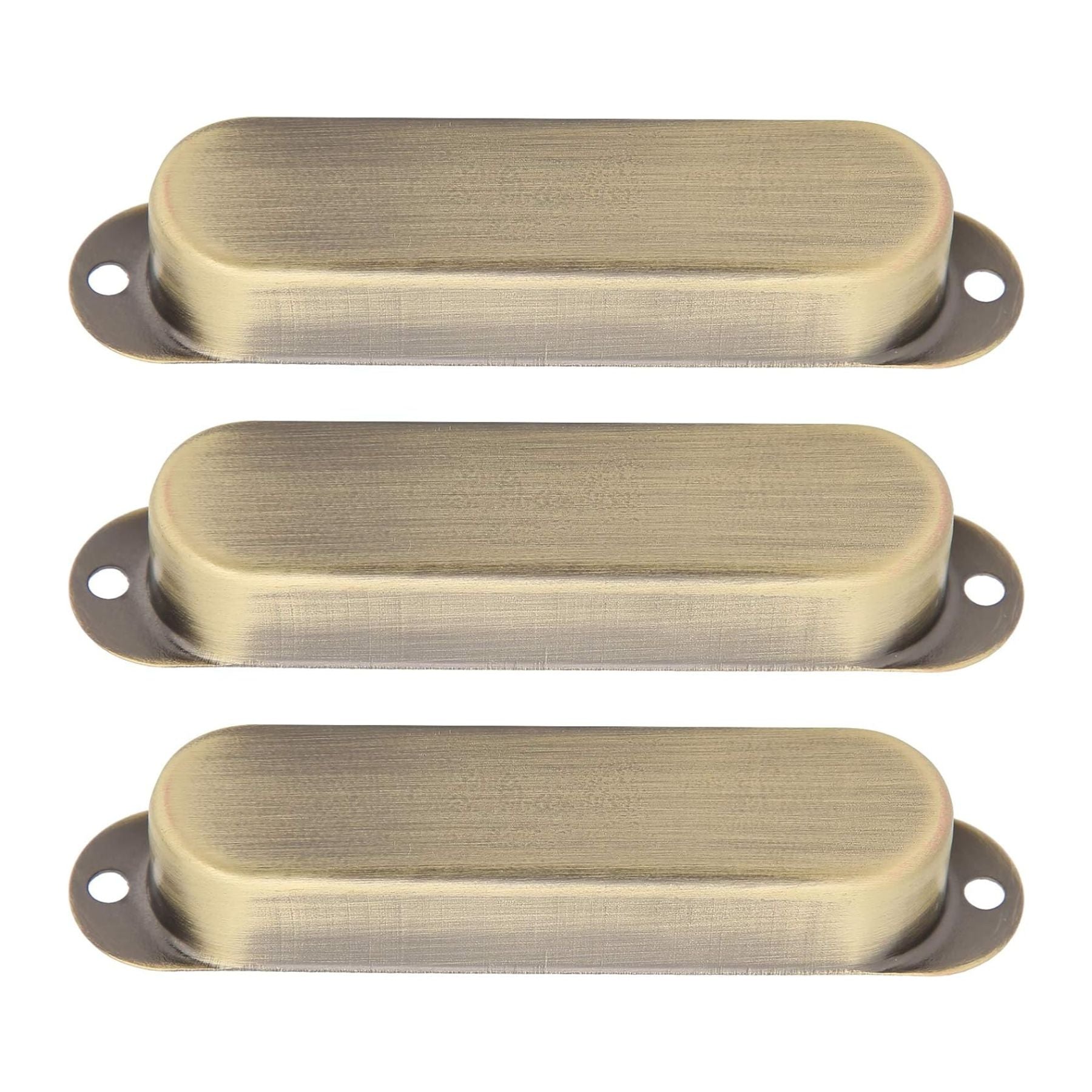 Stratocaster Metal Single Coil Pickup Covers (No Holes) - Bronze 3 Pcs - Ploutone