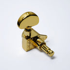 Locking Tuners 3+3 Keystone (Gold) – 21:1 Ratio – 90° Screw Mount – Fits 10mm (25/64") Holes Tuning Machine Heads from Ploutone