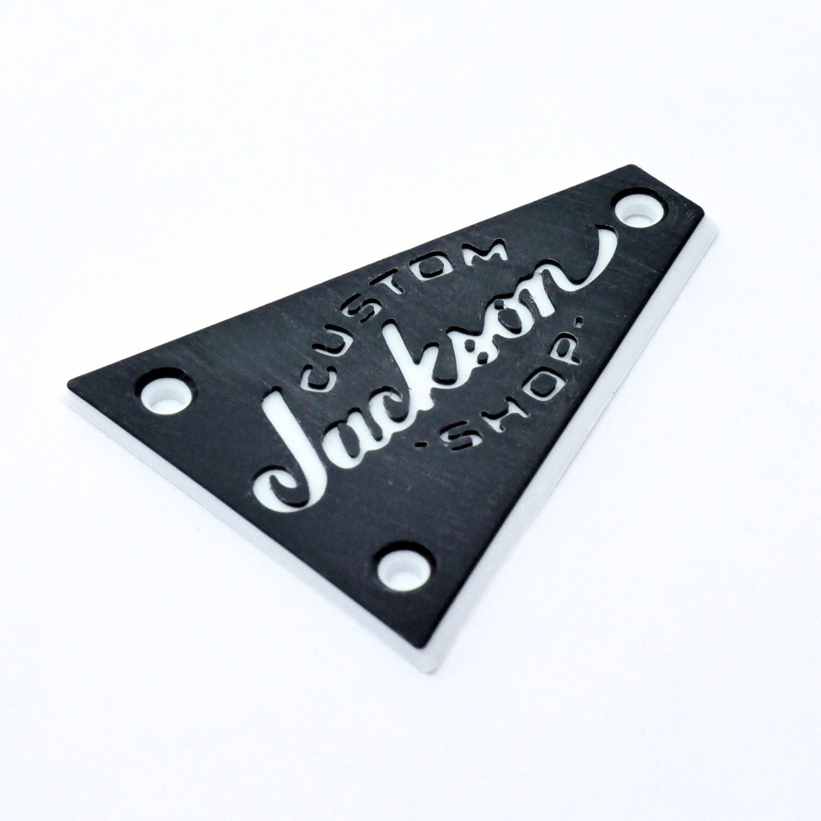 Custom Jackson Truss Rod Cover - Custom Shop Logo (Black & White) - Ploutone