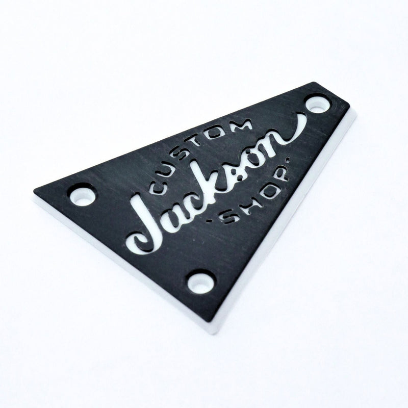 Custom Jackson Truss Rod Cover - Custom Shop Logo (Black & White) - Ploutone