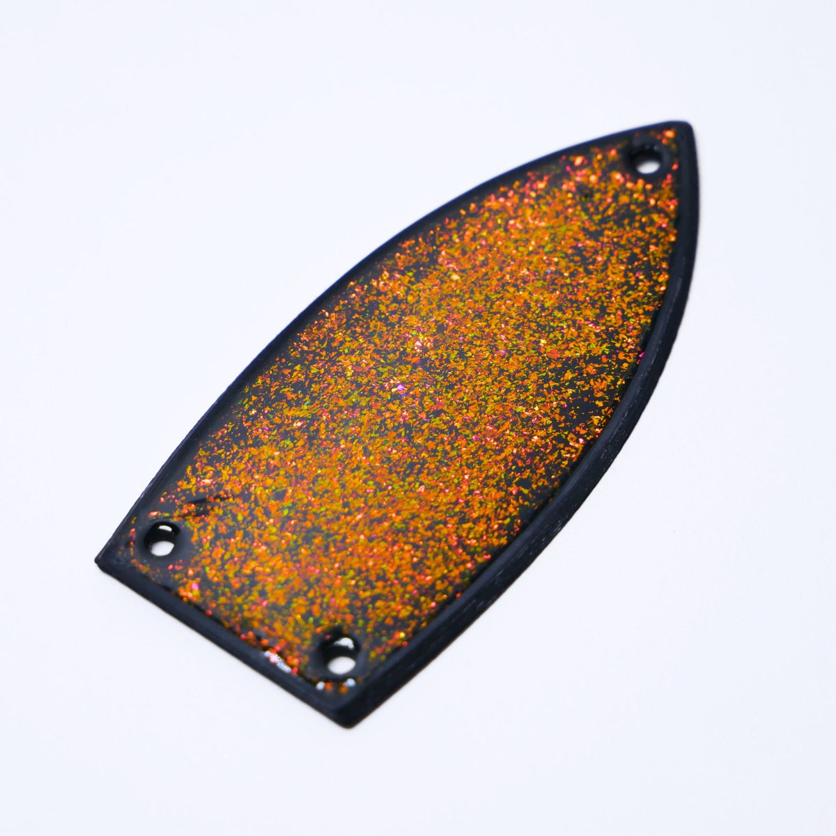Custom Gretsch Truss Rod Cover (Fits Electromatic, Streamliner & Japan Models) - Flame Orange Flake truss rod covers from Ploutone