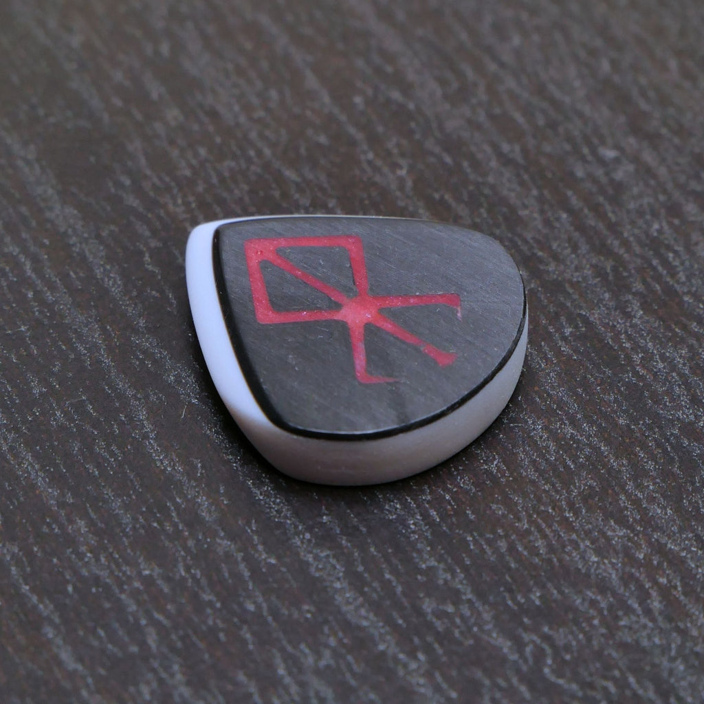 Opus Loki VALKORE™ - Red Mica and Resin Inlay Berserker Guitar Pick - Ploutone