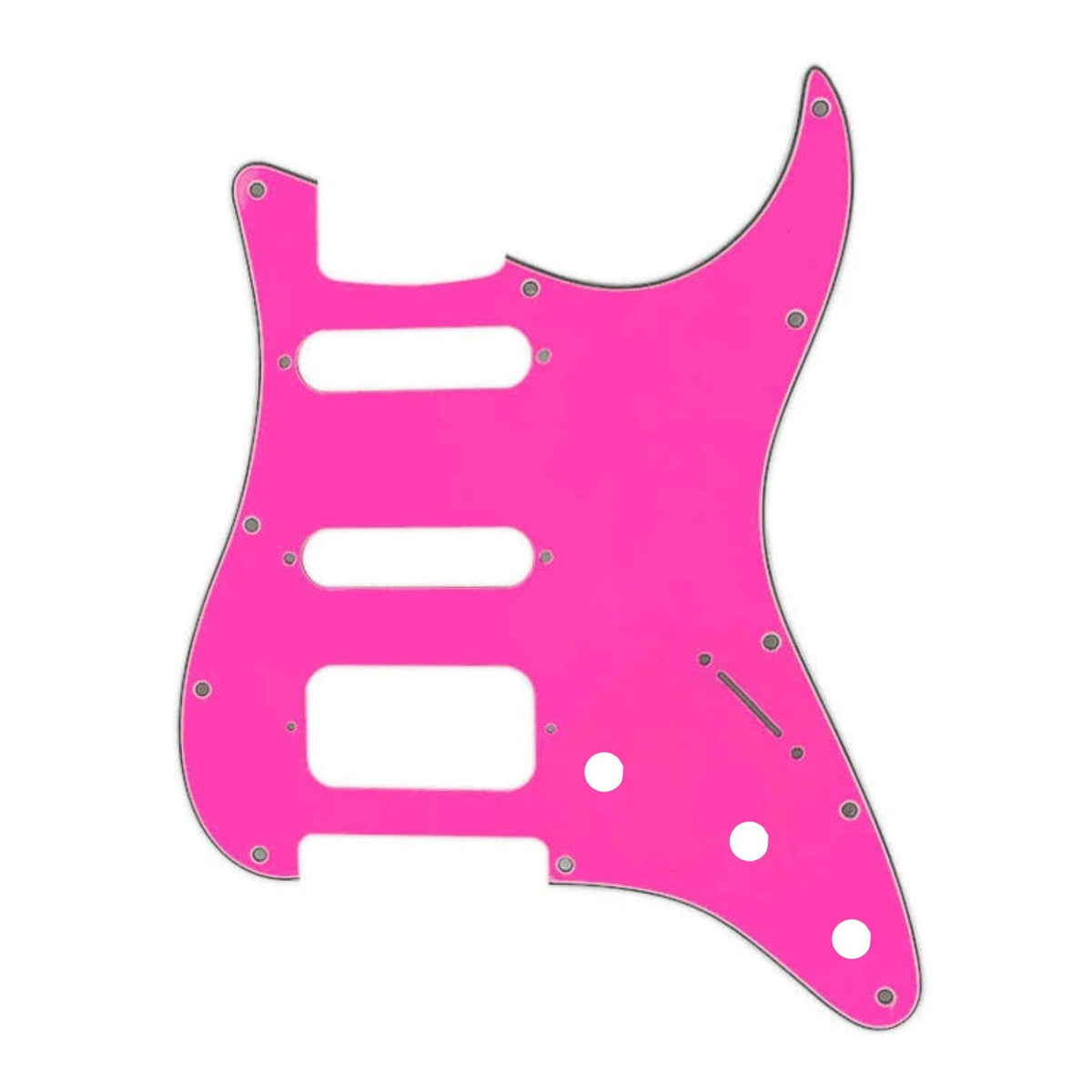 Fender Stratocaster HSS Pickguard (Open Humbucker) - 4-Ply Pink Pickguards from Ploutone