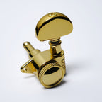 Locking Tuners 3+3 Keystone (Gold) – 21:1 Ratio – 90° Screw Mount – Fits 10mm (25/64") Holes Tuning Machine Heads from Ploutone