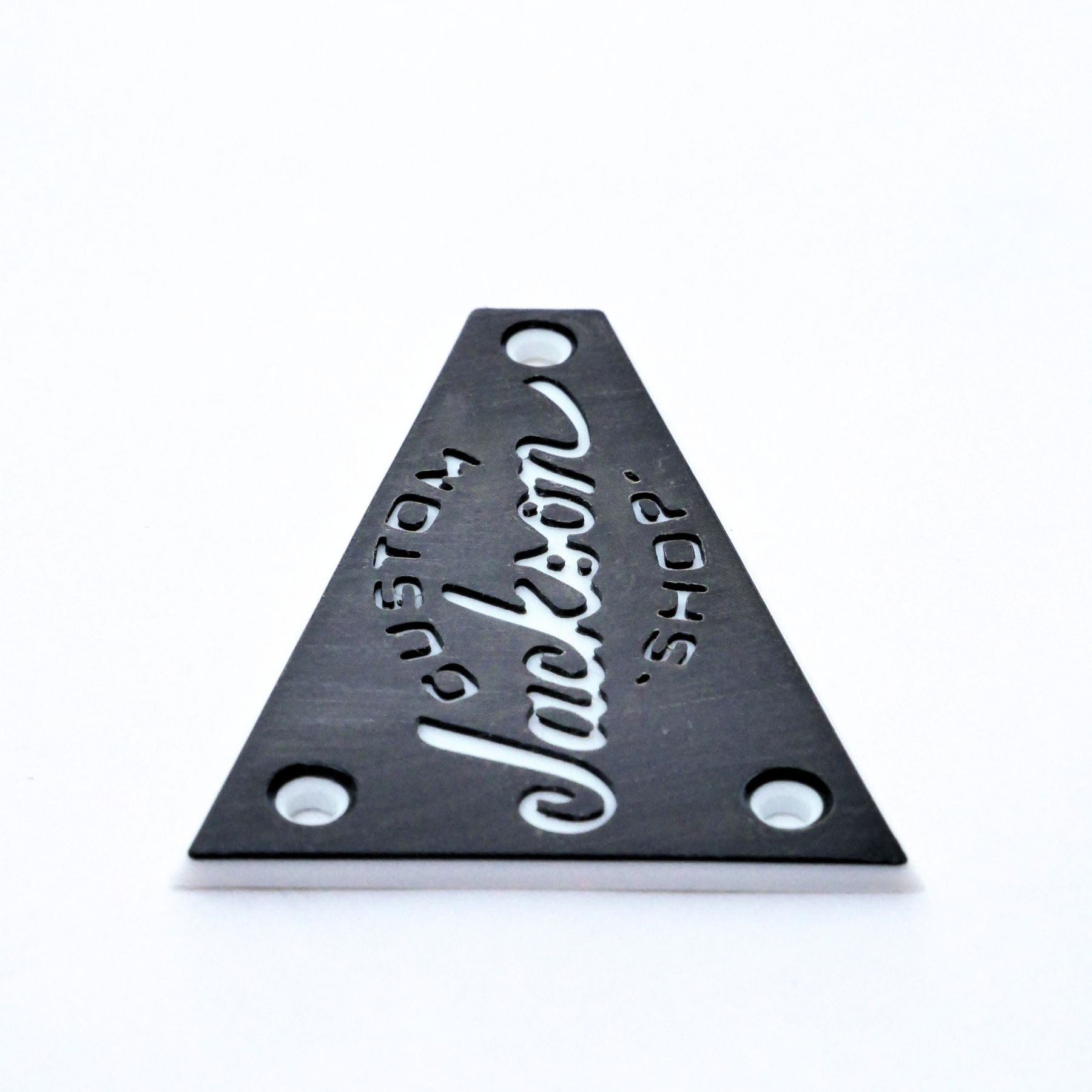 Custom Jackson Truss Rod Cover - Custom Shop Logo (Black & White) - Ploutone