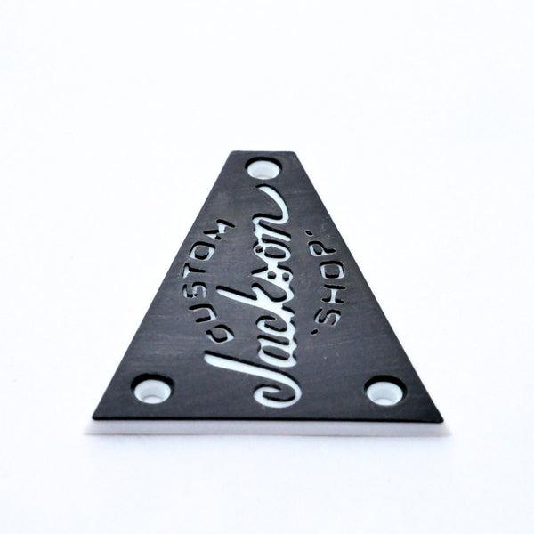 Custom Jackson Truss Rod Cover - Custom Shop Logo (Black & White) Guitar Fittings & Parts from Ploutone