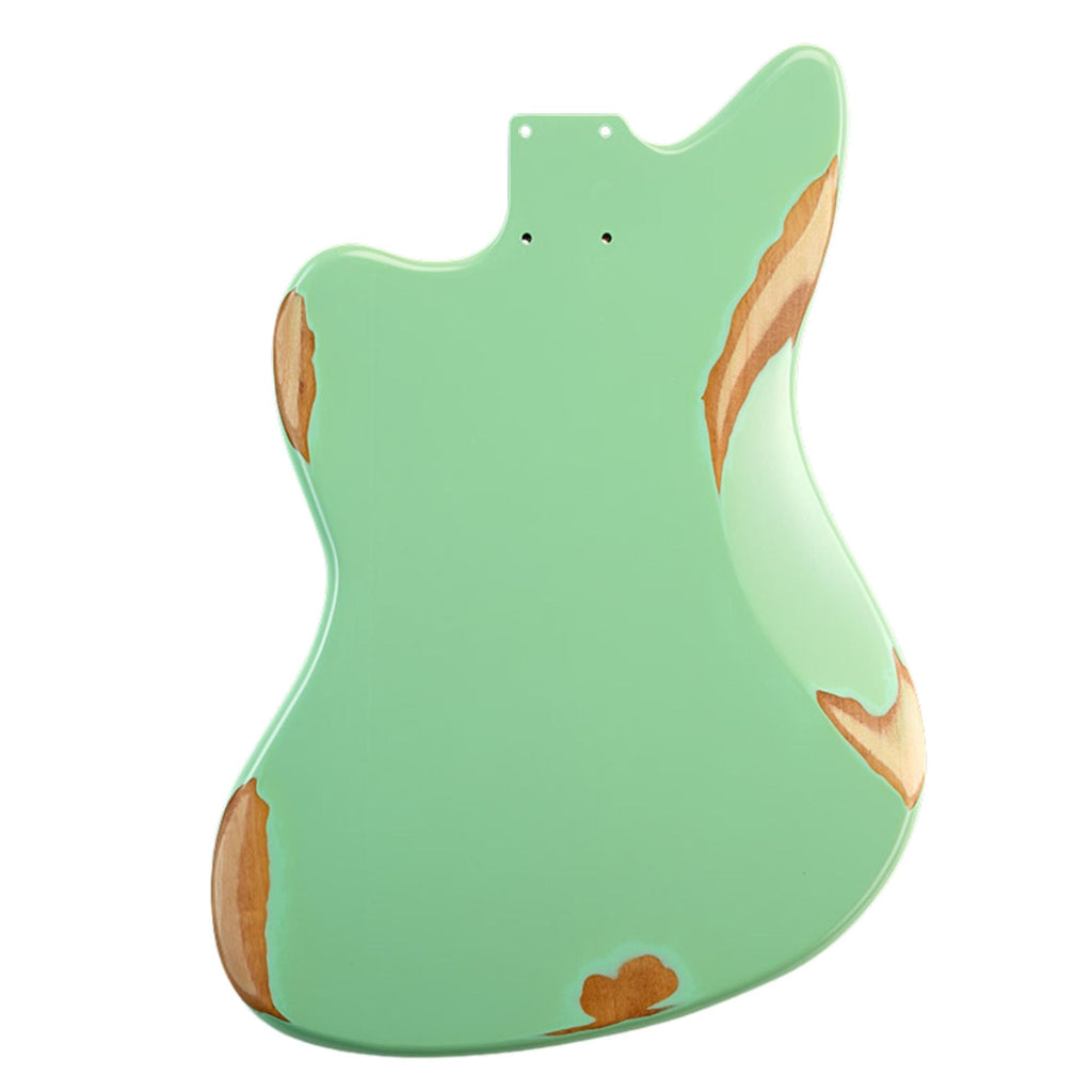 Finished Alder Jazzmaster/ Offset Guitar Body - Relic Surf Green - Ploutone