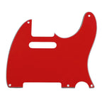5-Hole ’52 Telecaster Pickguard for Fender Tele - 30+ Colors 3-Ply Red - Ploutone