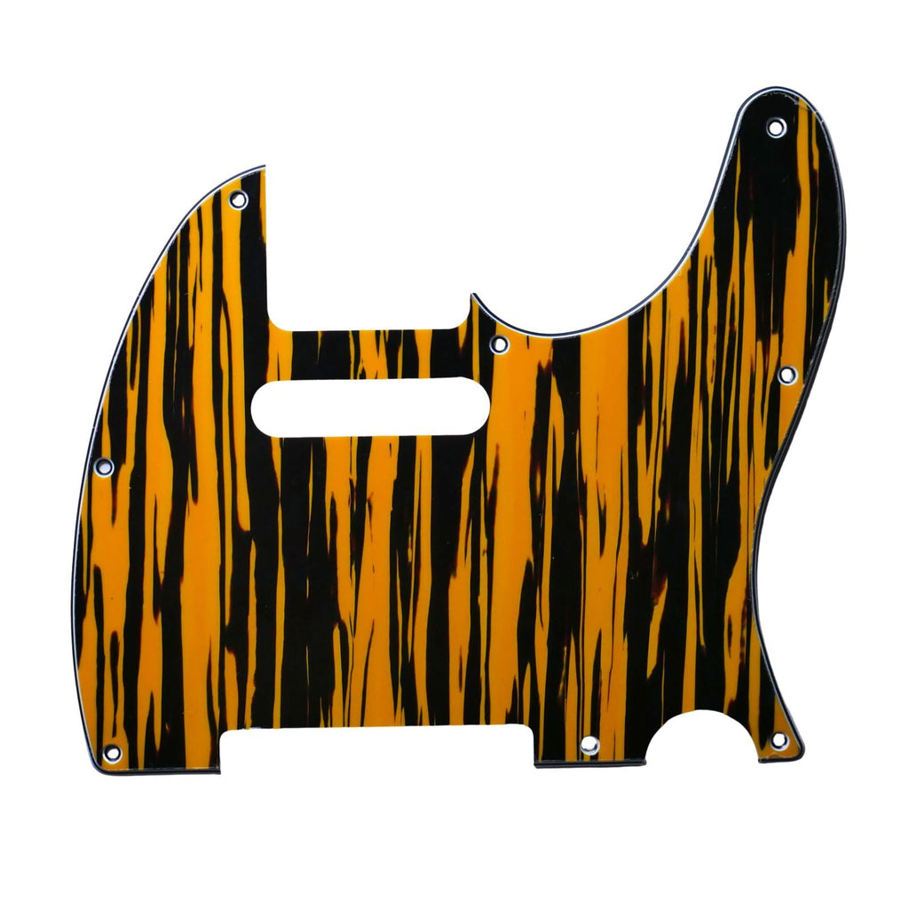 8-Hole Telecaster Pickguard - 4-Ply Tiger Stripe guitar pickguards from Ploutone