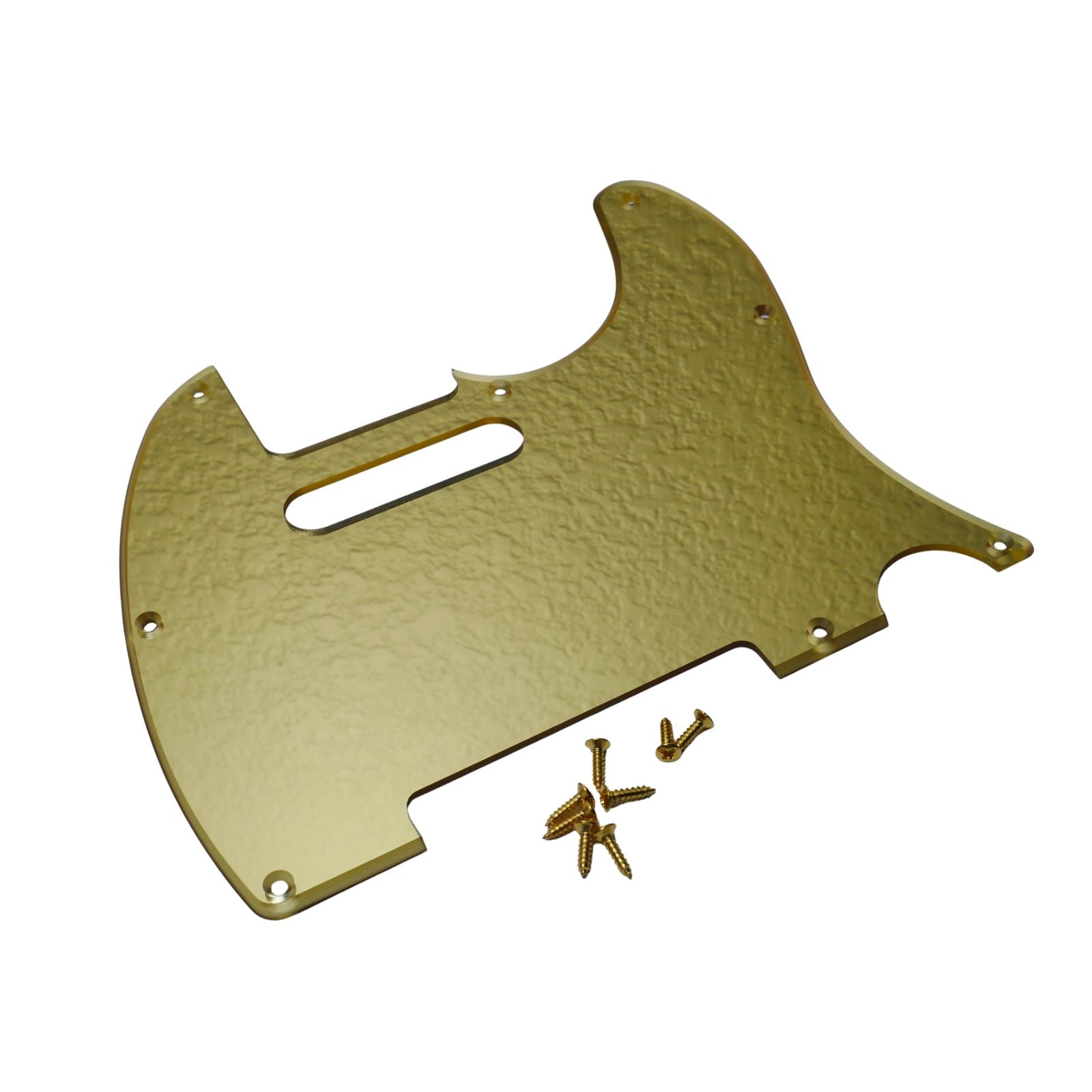 8-Hole Telecaster Pickguard - 1-Ply Gold Mirror Acrylic - Ploutone