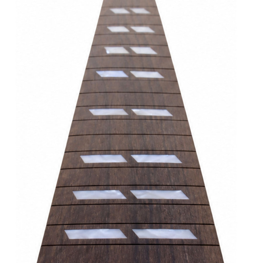 Rosewood Guitar Fretboard, 24 Fret, Split Parallelogram Inlays - 24.75" Scale Length - Ploutone
