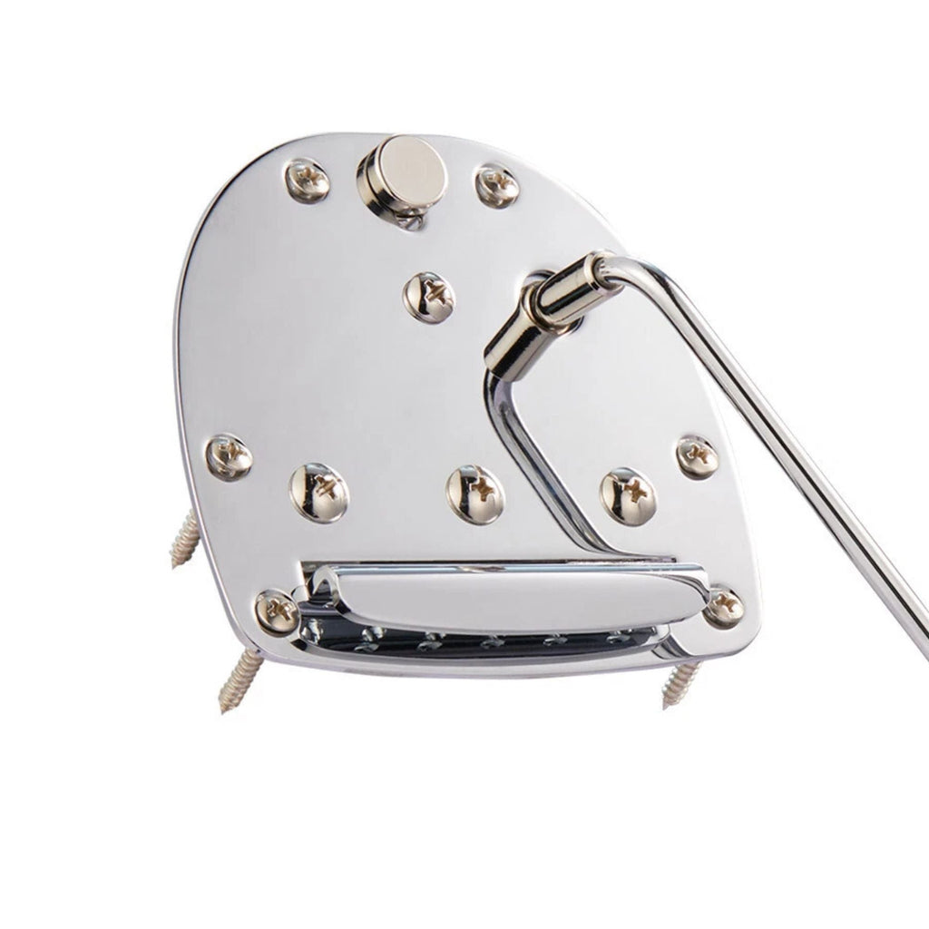 Jaguar / Jazzmaster Style Tremolo Vibrato Assembly with Locking Button - Gold/Chrome Chrome - Ploutone