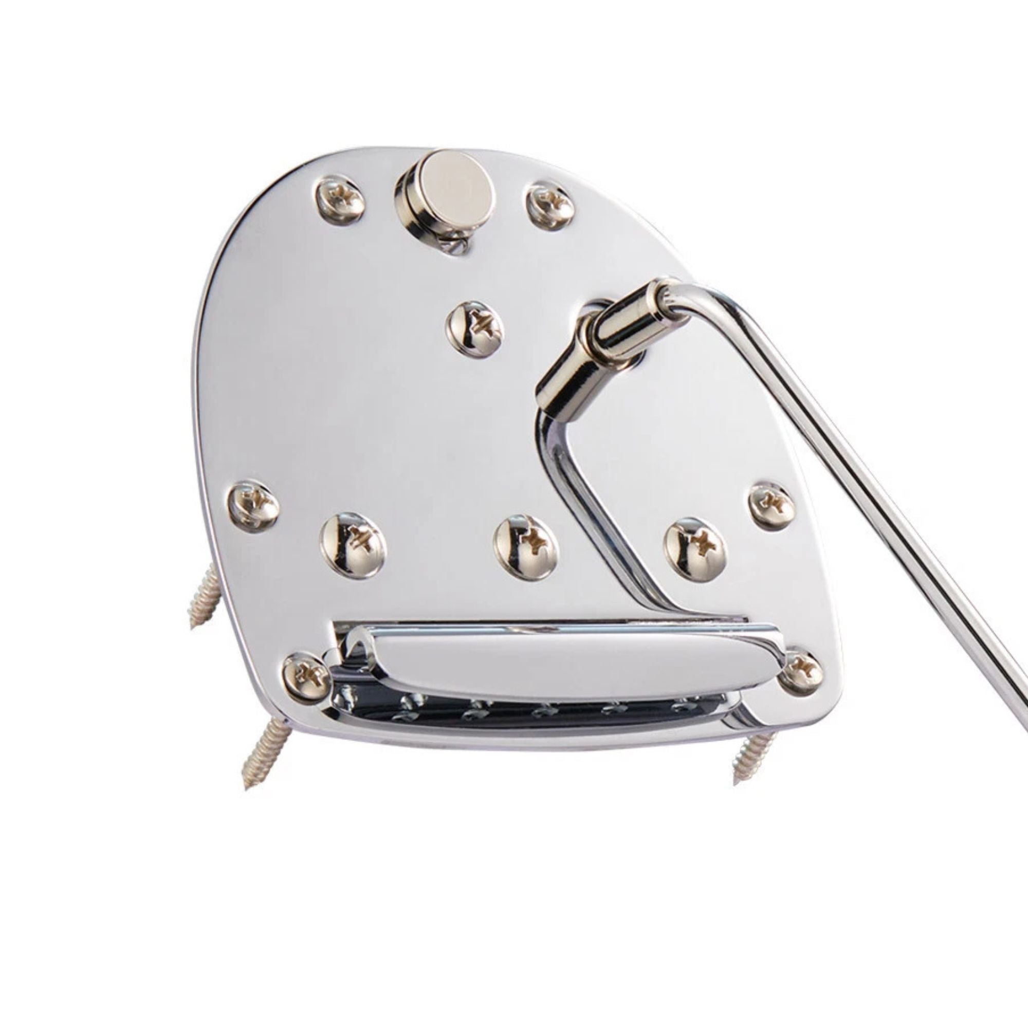 Jaguar / Jazzmaster Style Tremolo Vibrato Assembly with Locking Button - Gold/Chrome Chrome - Ploutone