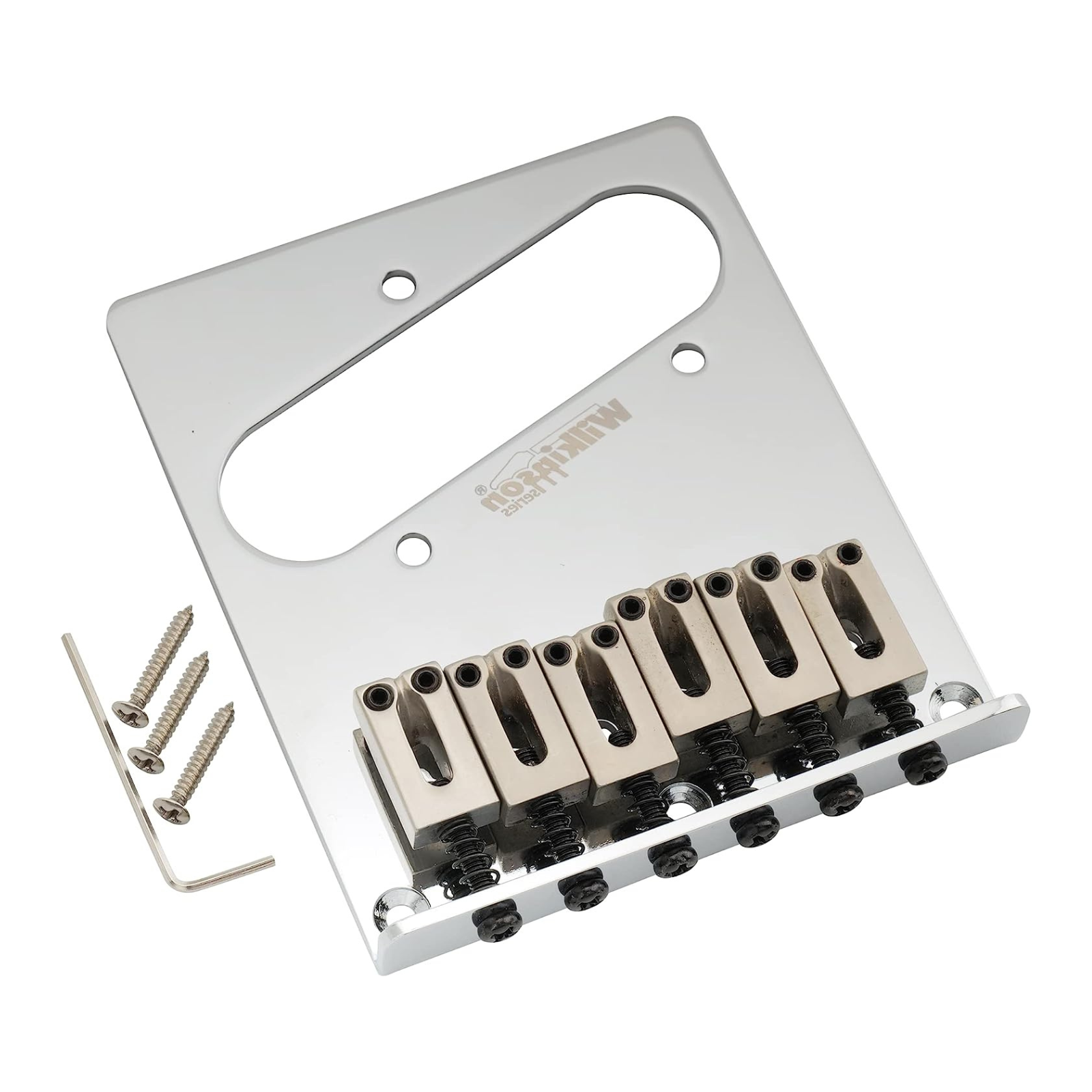 Wilkinson Modern Left-Handed Telecaster Bridge 6-Saddle - Chrome - Ploutone