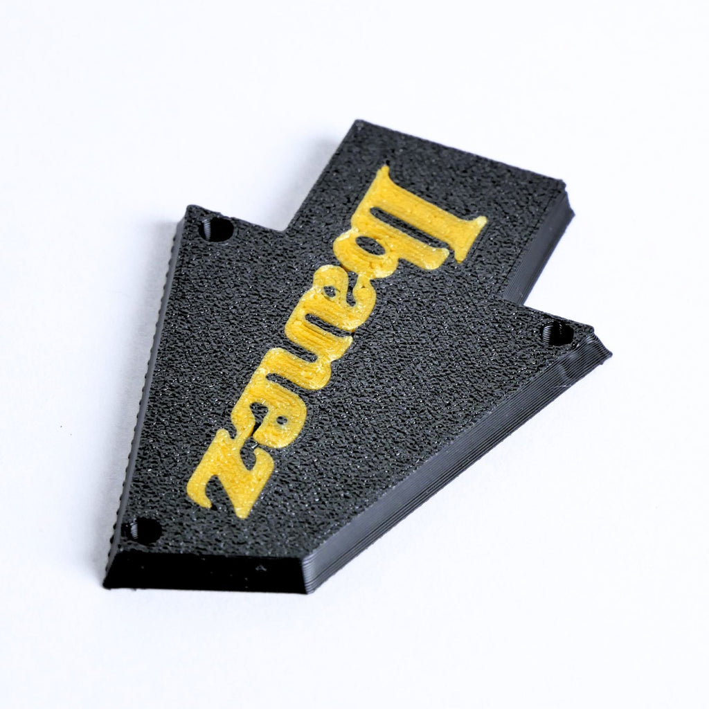 Custom Ibanez Truss Rod Cover for RG & JEM – Classic Logo (Gold & Black) - Ploutone
