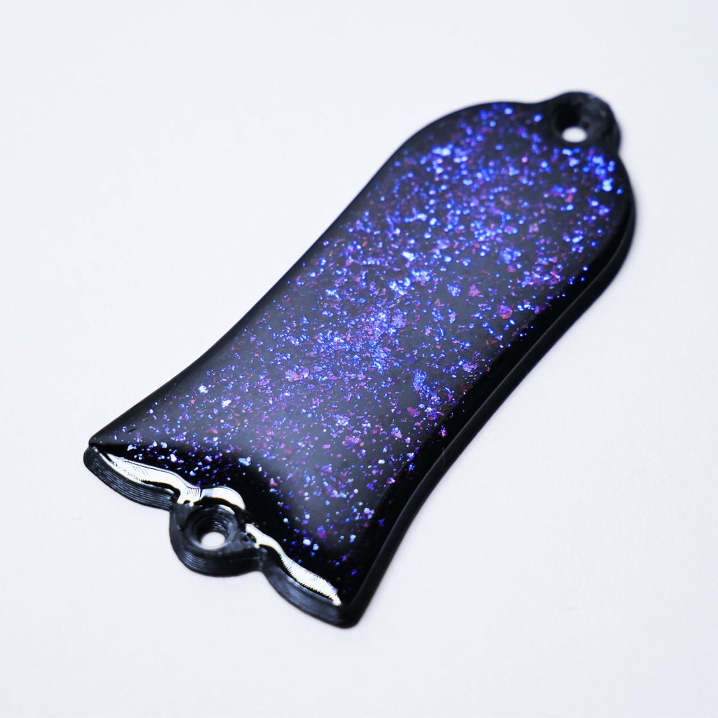 Custom Gibson Les Paul Truss Rod Cover - Rainforest Green Flake truss rod covers from Ploutone