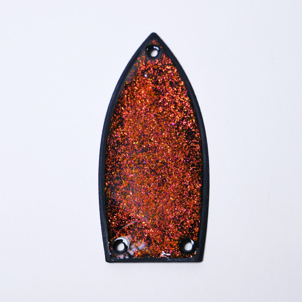 Custom Gretsch Truss Rod Cover (Fits Electromatic, Streamliner & Japan Models) - Flame Orange Flake truss rod covers from Ploutone