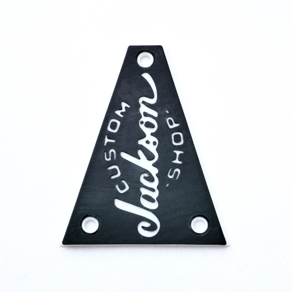 Custom Jackson Truss Rod Cover - Custom Shop Logo (Black & White) - Ploutone