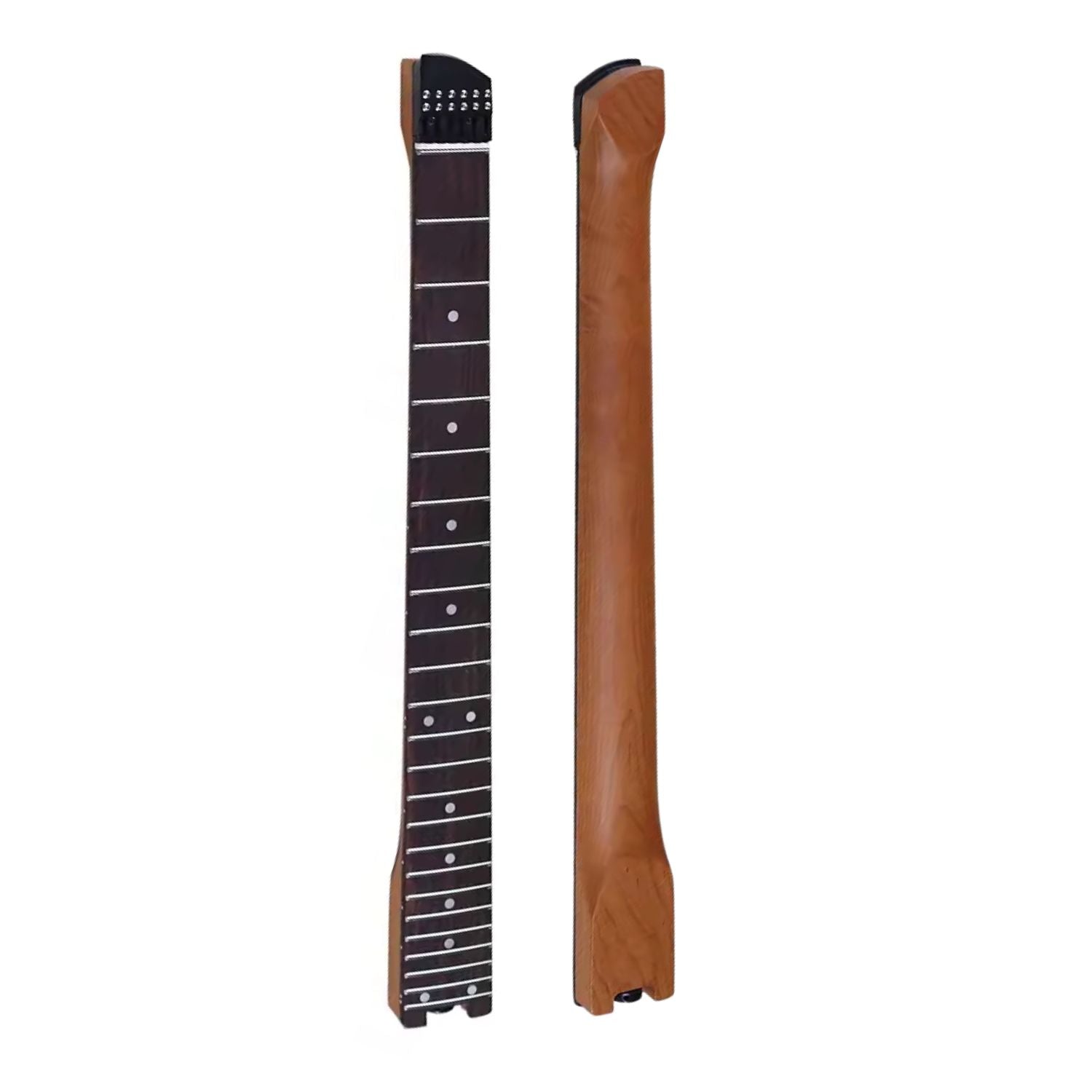Headless Guitar Neck with Hardware - Roasted Maple & Rosewood - Ploutone