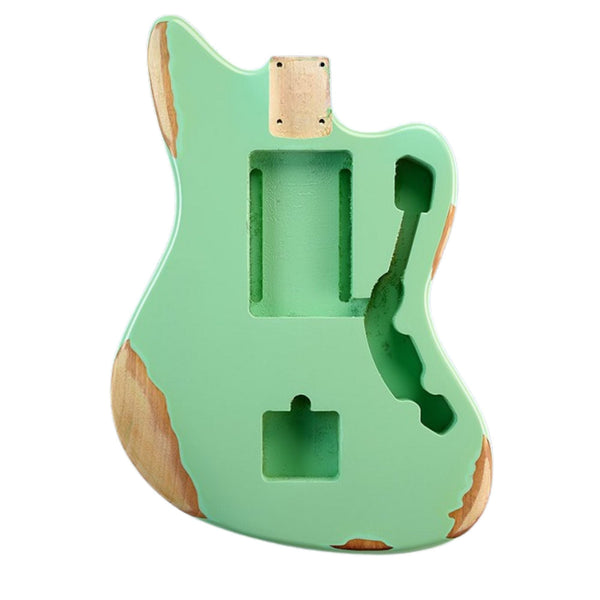 Finished Jazzmaster/ Offset Guitar Body - Relic Surf Green Knobs from Ploutone
