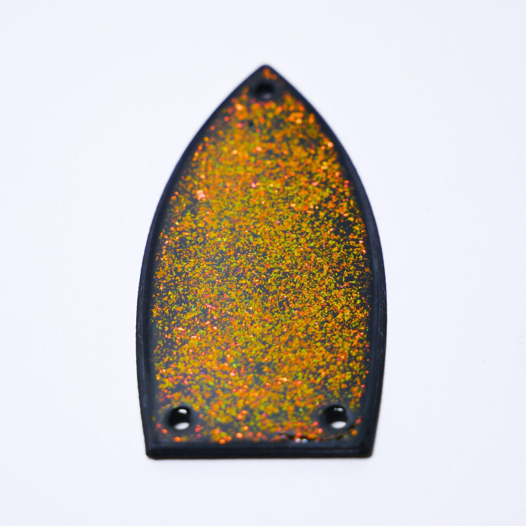 Custom Gretsch Truss Rod Cover (Fits Electromatic, Streamliner & Japan Models) - Flame Orange Flake truss rod covers from Ploutone
