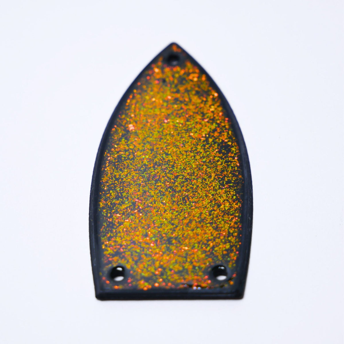 Custom Gretsch Truss Rod Cover (Fits Electromatic, Streamliner & Japan Models) - Flame Orange Flake truss rod covers from Ploutone