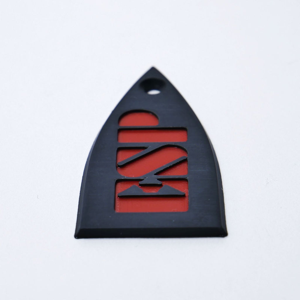 ESP Truss Rod Cover for ESP & LTD & Matching Knobs Set - Black & Red - Ploutone