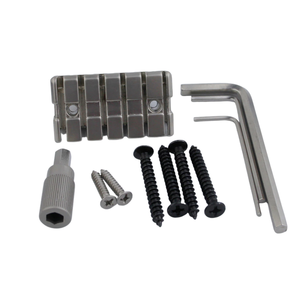 thumbnail image 2 of 6Pcs Electric Guitar Bridge Saddles Tremolo System Bridge Tailpiece Mounting Fixed 2 of 12