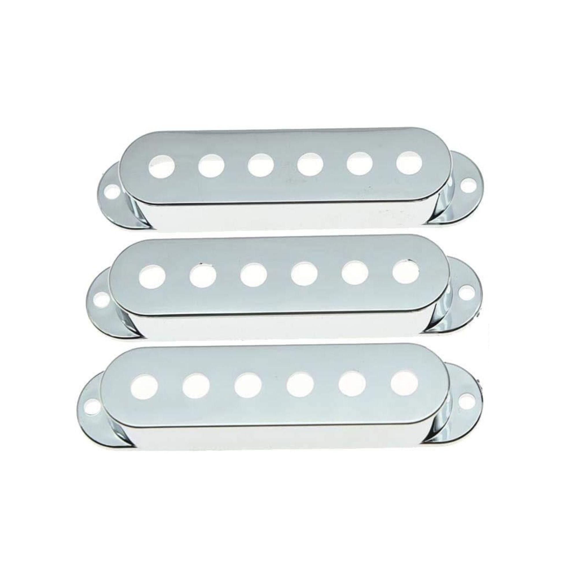 Stratocaster Pickup Covers, Knobs, & Switch Tip Set - Chrome - Ploutone