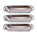 Stratocaster Metal Single Coil Pickup Covers (No Holes) - Chrome 3 Pcs - Ploutone