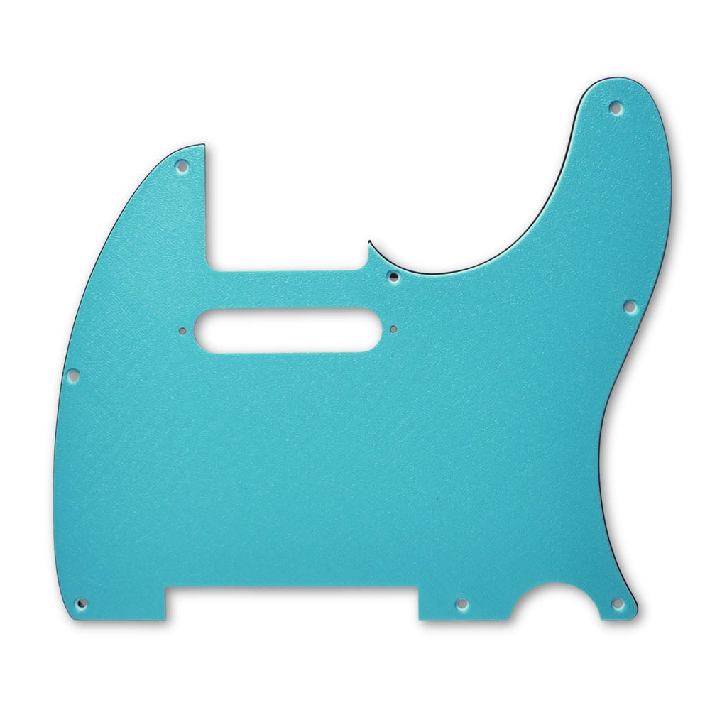 Custom 8-Hole Telecaster Pickguard - Artisan Series - Textured Tropical Teal - Ploutone