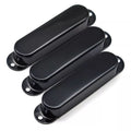 Stratocaster Metal Single Coil Pickup Covers (No Holes) - Black 3 Pcs - Ploutone