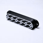 Custom Single Coil Strat Pickup Covers (No Holes) Set of 3 - Black/ White - Ploutone