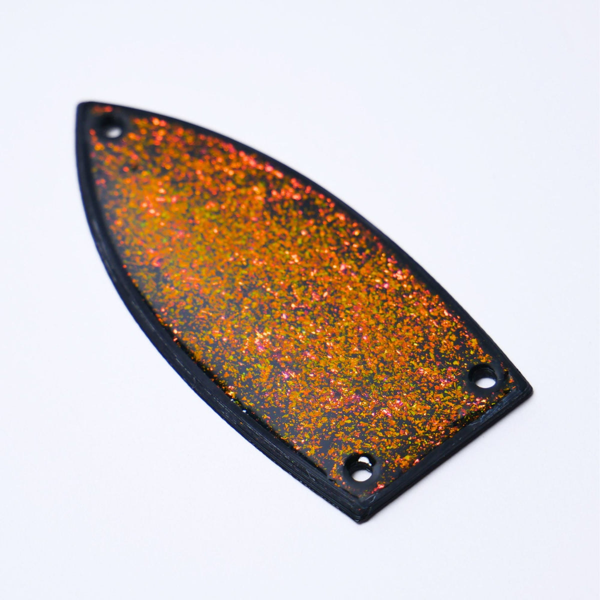 Custom Gretsch Truss Rod Cover (Fits Electromatic, Streamliner & Japan Models) - Flame Orange Flake truss rod covers from Ploutone