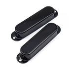 Stratocaster Metal Single Coil Pickup Covers (No Holes) - Black 3 Pcs - Ploutone