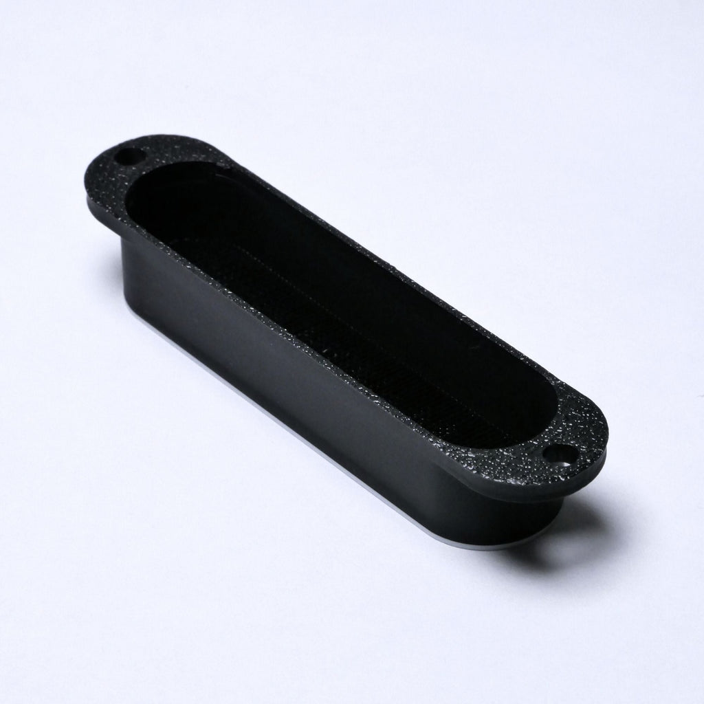 Custom Single Coil Strat Pickup Covers (No Holes) Set of 3 - Black/ White - Ploutone
