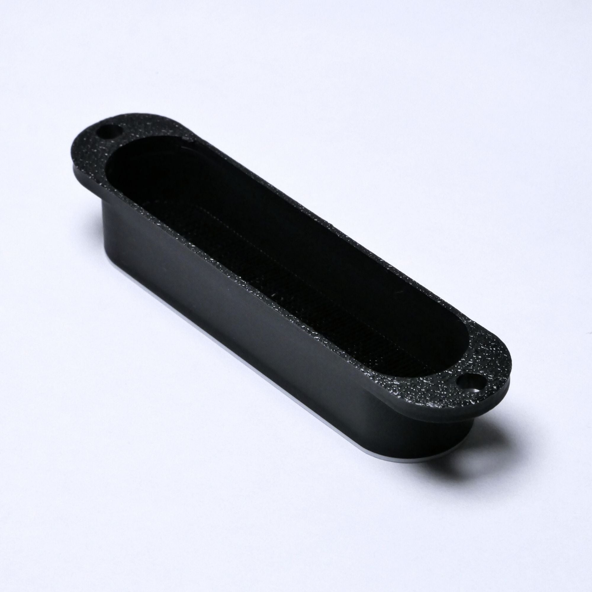 Custom Single Coil Strat Pickup Covers (No Holes) Set of 3 - Black/ White - Ploutone
