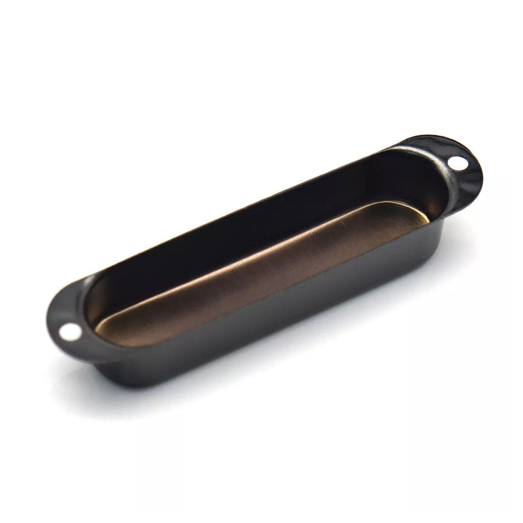 Stratocaster Metal Single Coil Pickup Covers (No Holes) - Black 3 Pcs - Ploutone