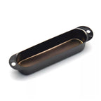 Stratocaster Metal Single Coil Pickup Covers (No Holes) - Black 3 Pcs - Ploutone