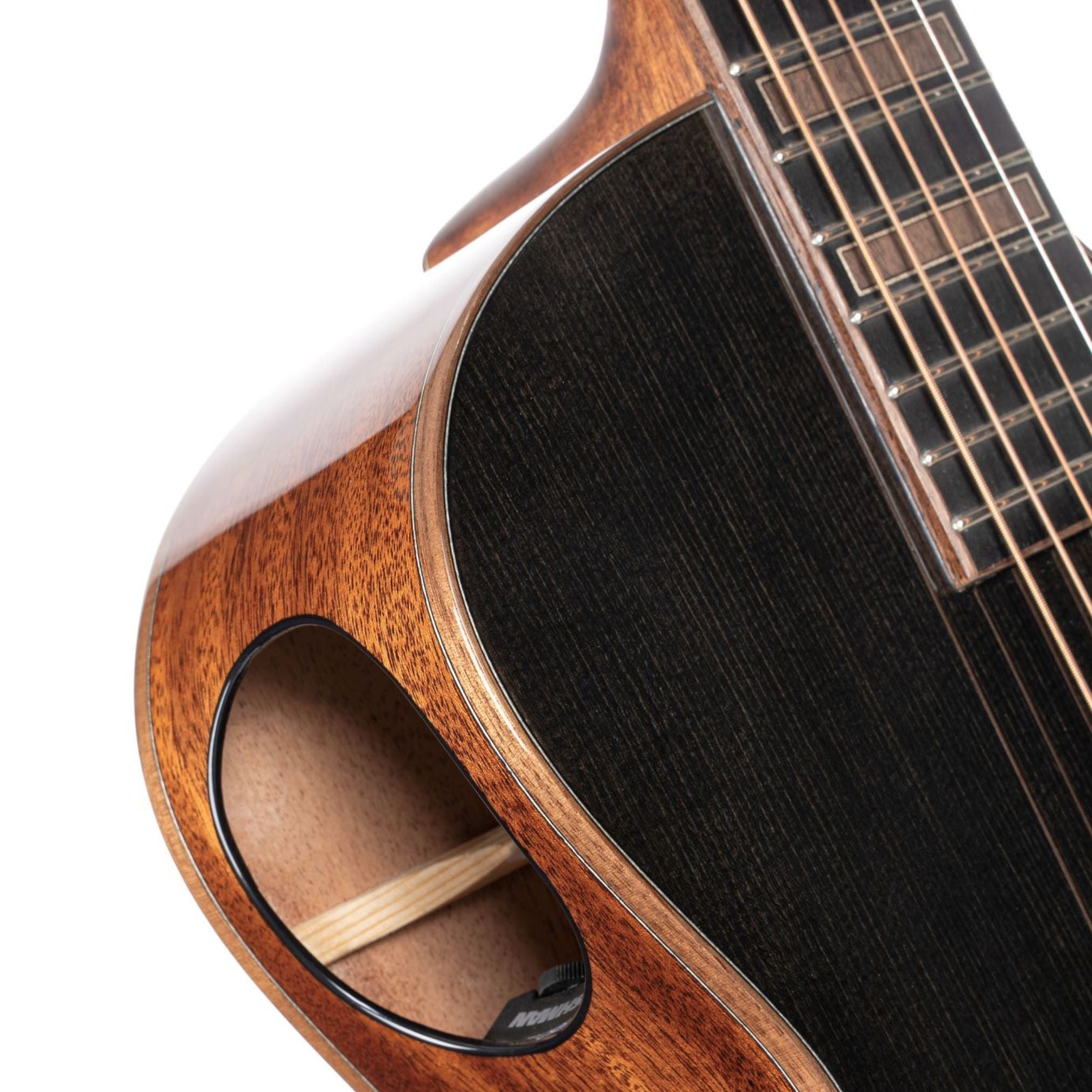 Masterpiece Series Modern Black Acoustic Electric Guitar - Trans Black Gloss (B-Stock) - Ploutone